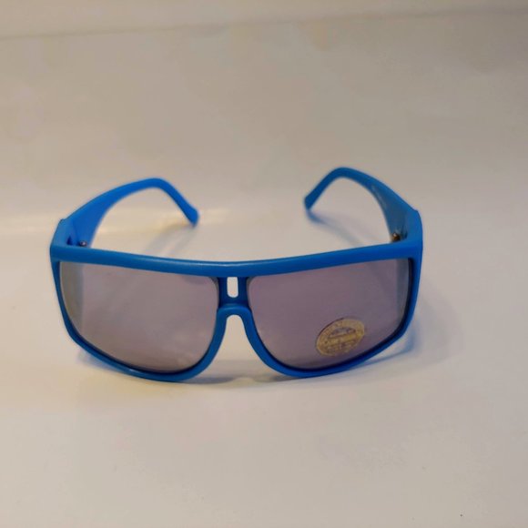 (NWT) Vintage 90's Wrap Around Sun Shield Sport Sunglass (M.Royal Blue) - Picture 1 of 4